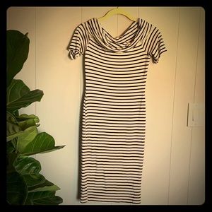 Black and White Striped Dress - Size 2